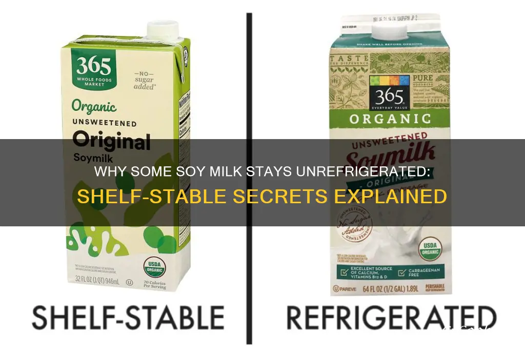why is some soy milk not refrigerated