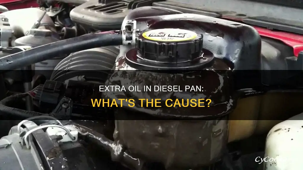 why is there extra oil in diesel oil pan