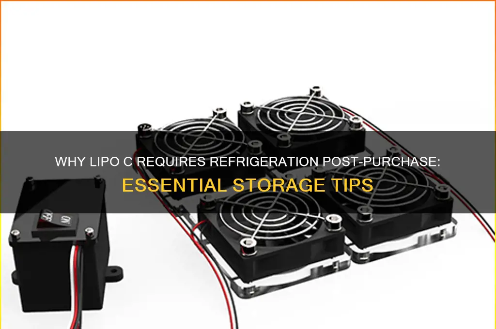 why lipo c says refrigerate after purchase