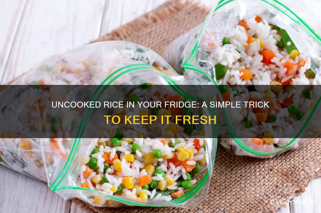why put uncooked rice in the refrigerator