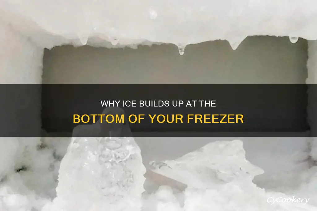 why refrigerator freezer develops ice on bottom