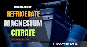 Avoid Refrigerating Magnesium Citrate: Key Reasons and Proper Storage Tips