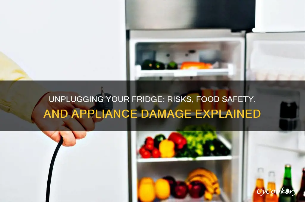 why should you not unplug a refrigerator