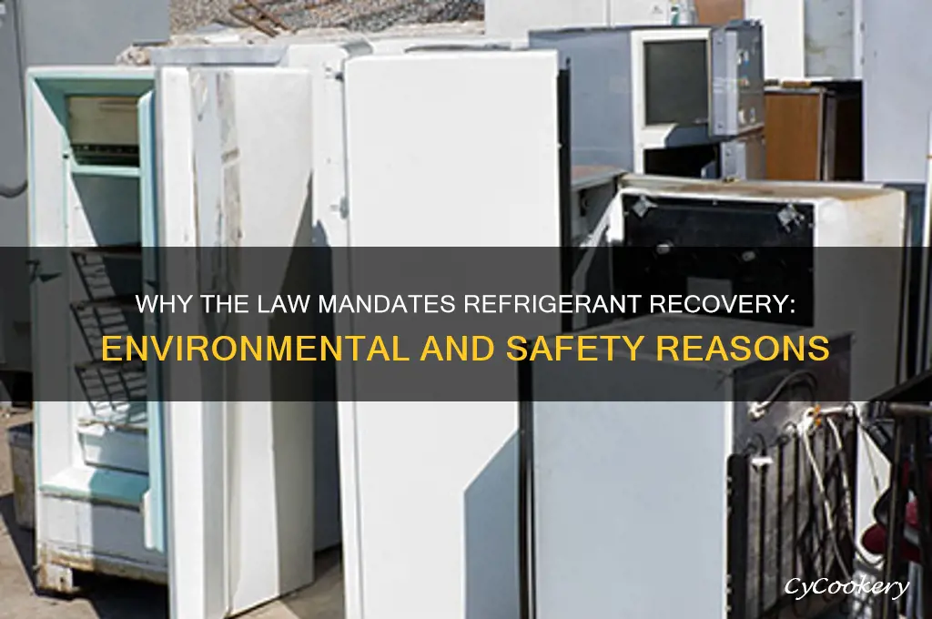 why the law requires to recovery refrigerant