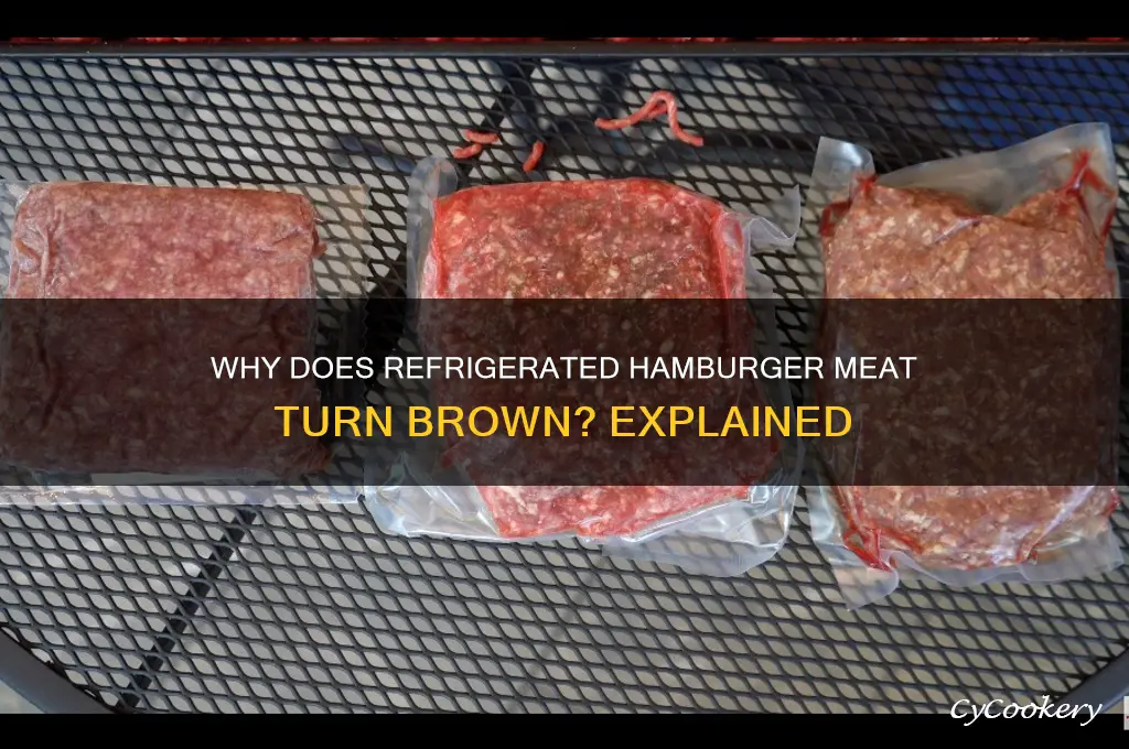 why would hamburger turn brown in refrigerator
