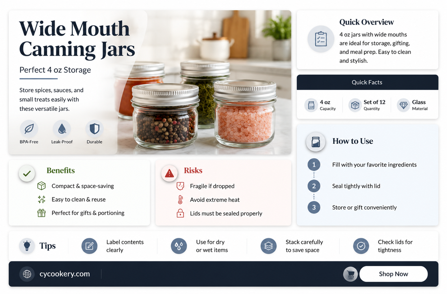 4 oz wide mouth canning jars