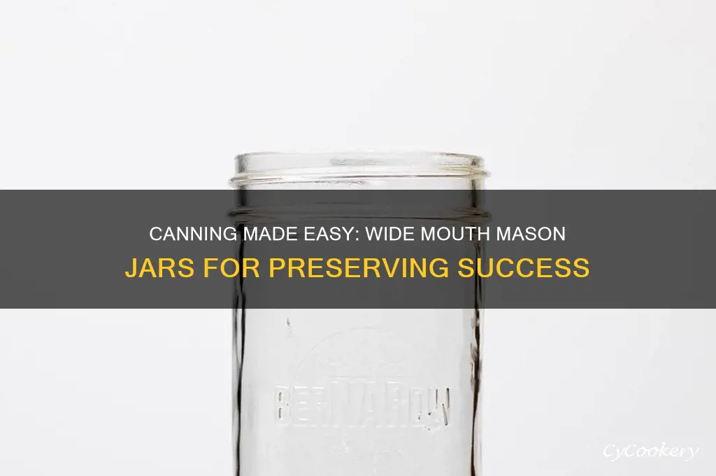 wide mouth mason jars for canning