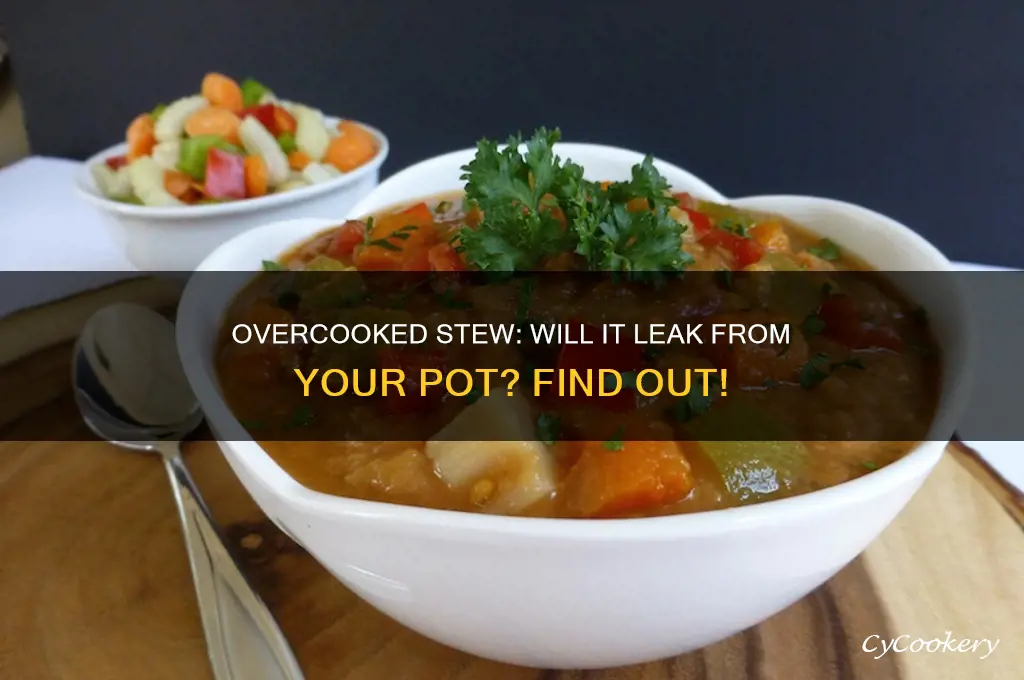 will a stew leak from a pot when over cooked