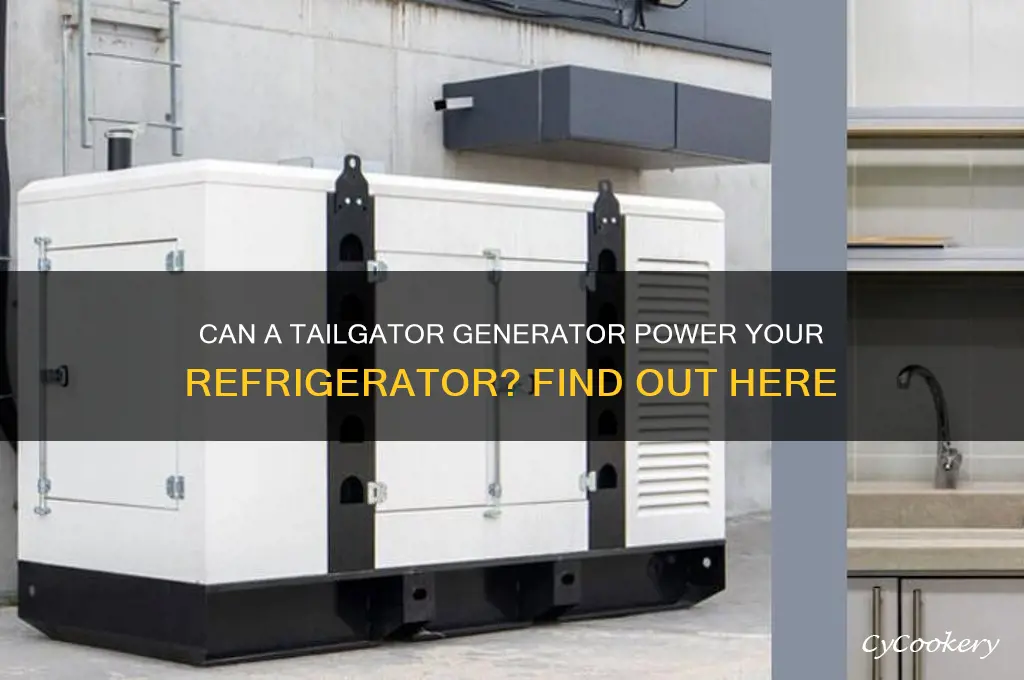 will a tailgator generator run a refrigerator