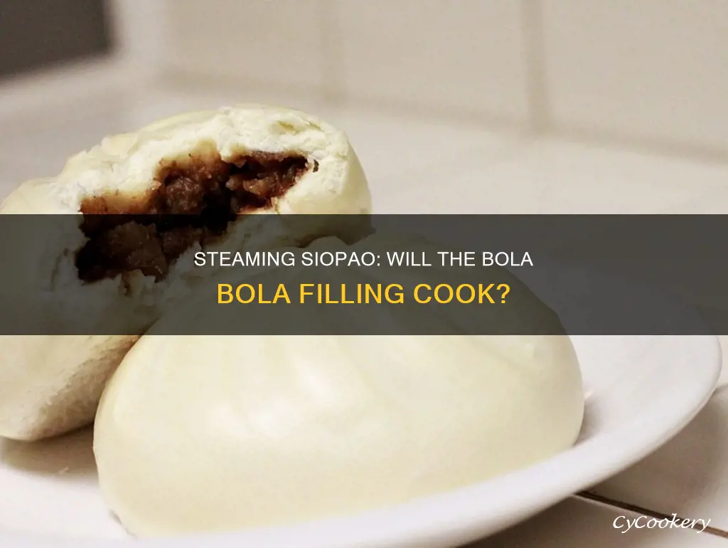 will bola bola filling in siopao be cooked after steaming