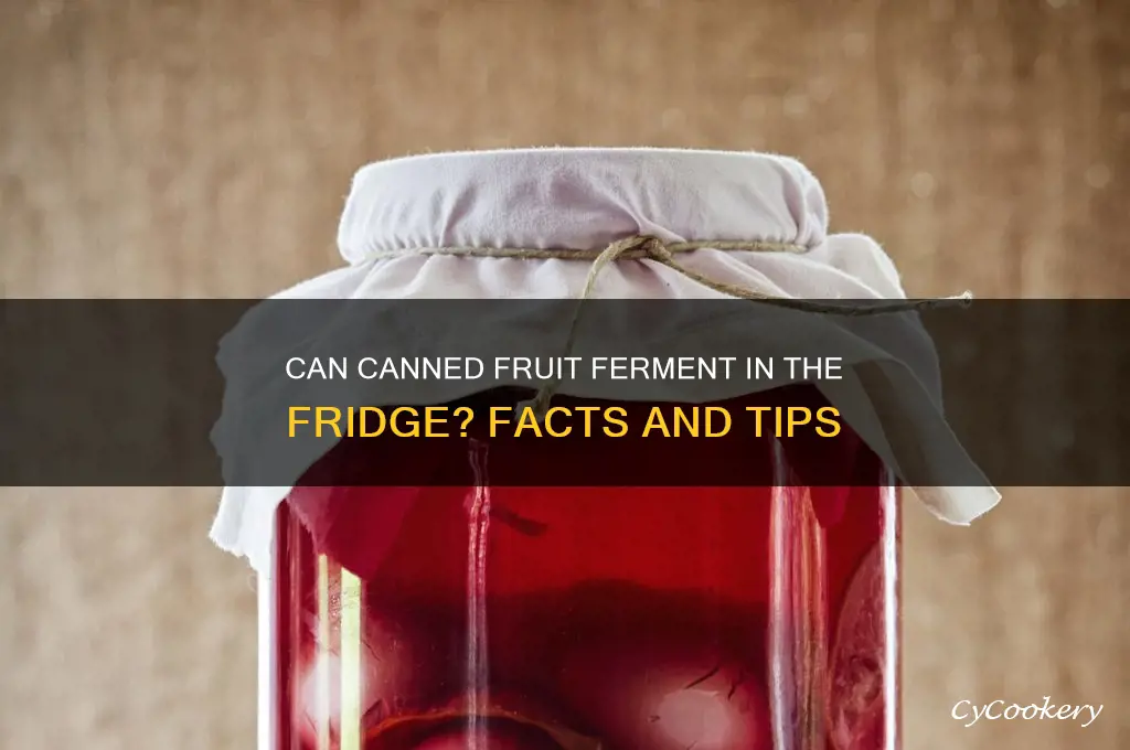 will canned fruit ferment in refrigerator