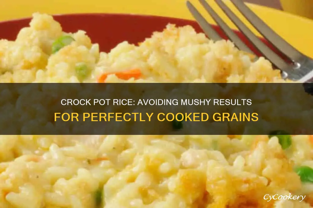 will crock pot make cooked rice mushy