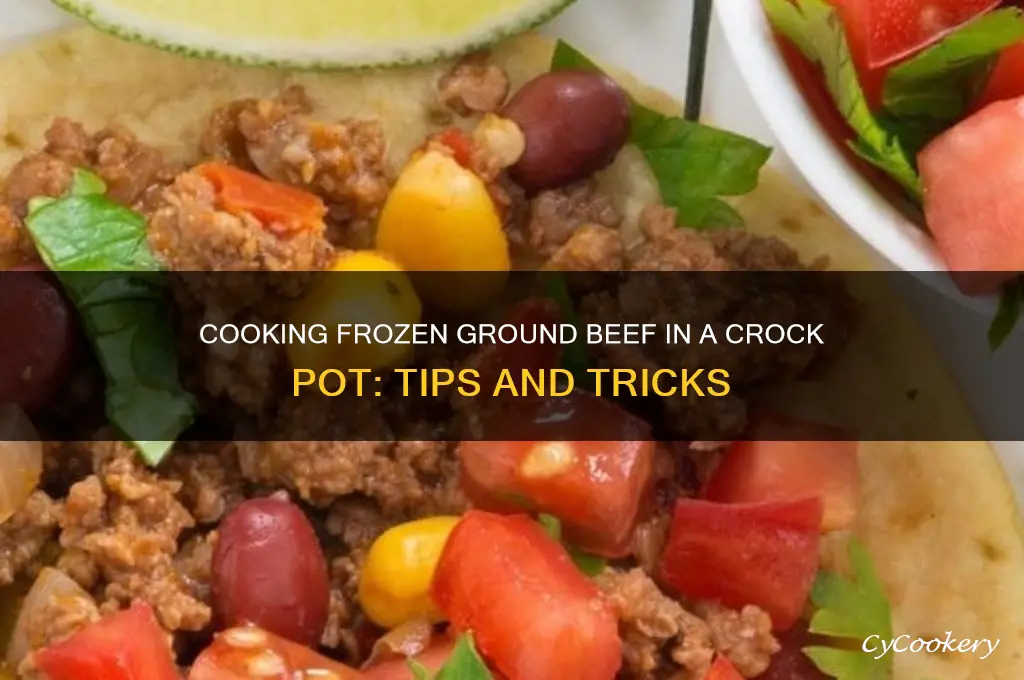 will frozen ground beef cook in a crock pot