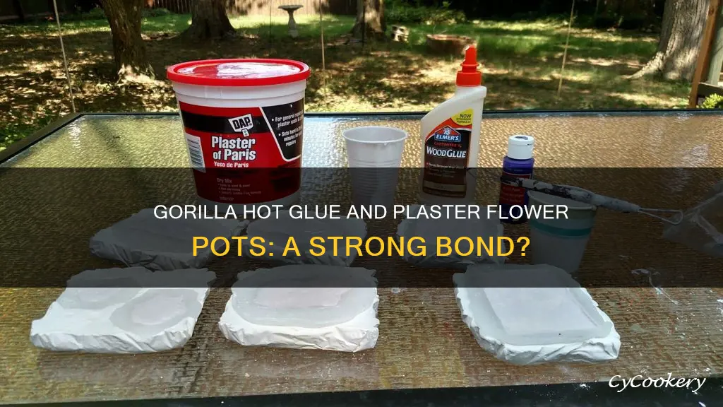 will gorilla hot glue work on plaster flower pot