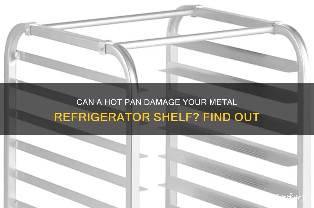 will hot pan harm metal refrigerator shelf