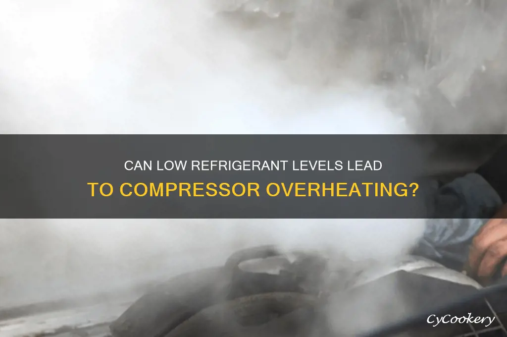 will low refrigerant cause compressor to overheat