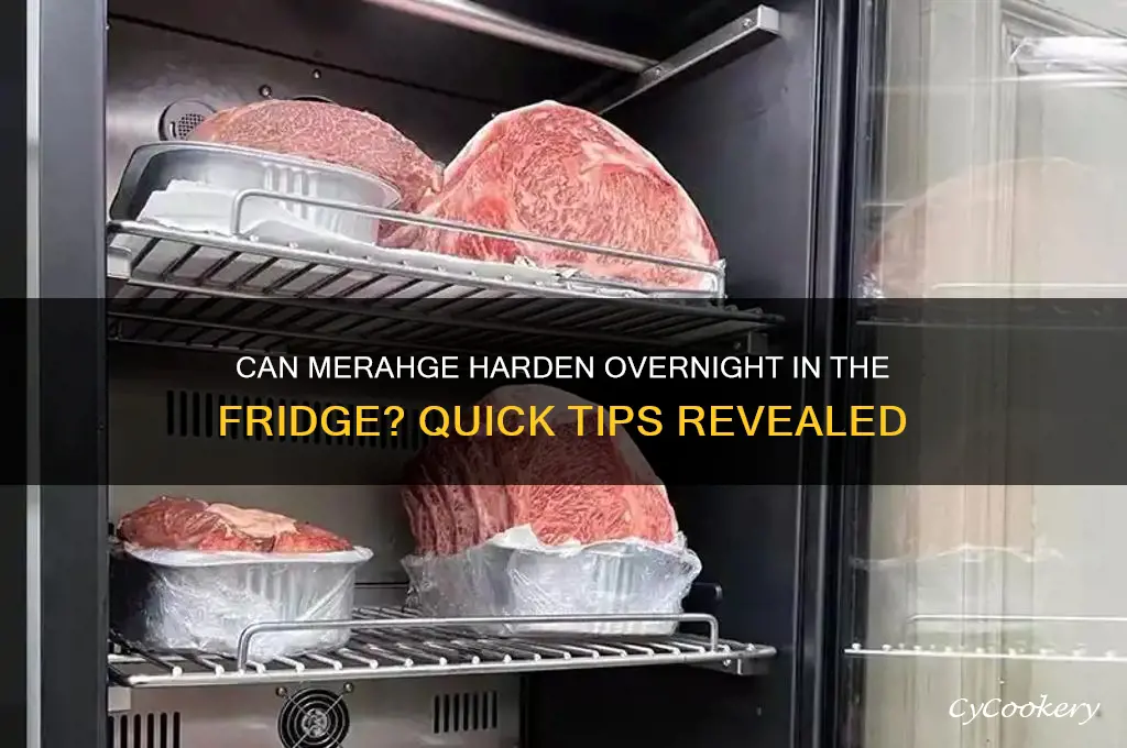 will merahge get tough overnight in refrigerator