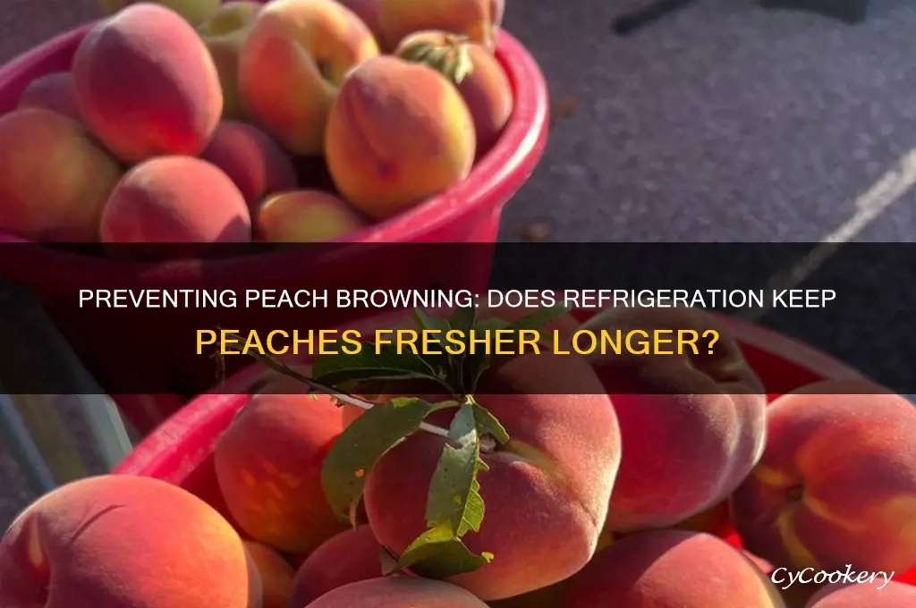 will refrigeration help peaches from turning brown