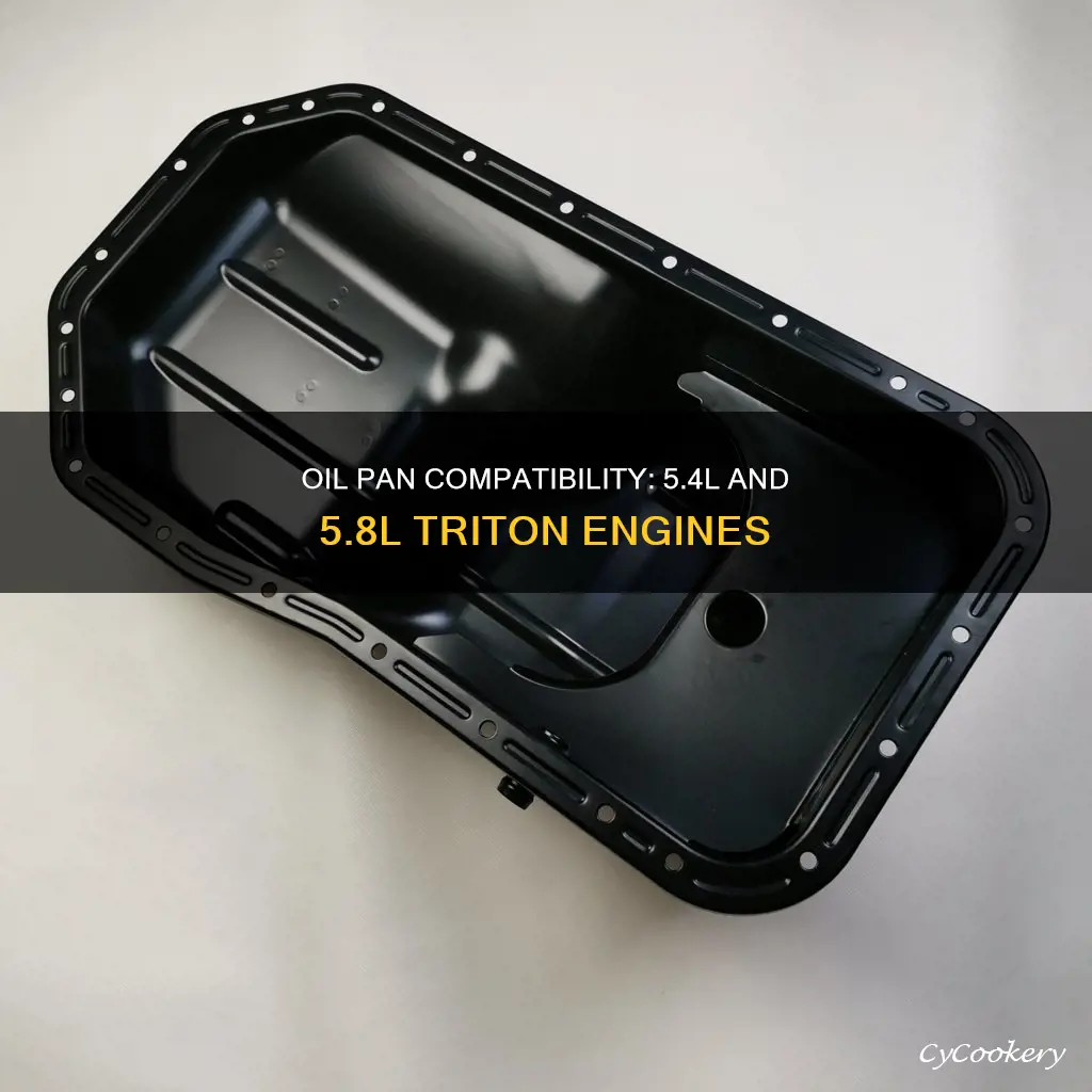 will the 5.4l triton oil pan fit 5.8 liter triton