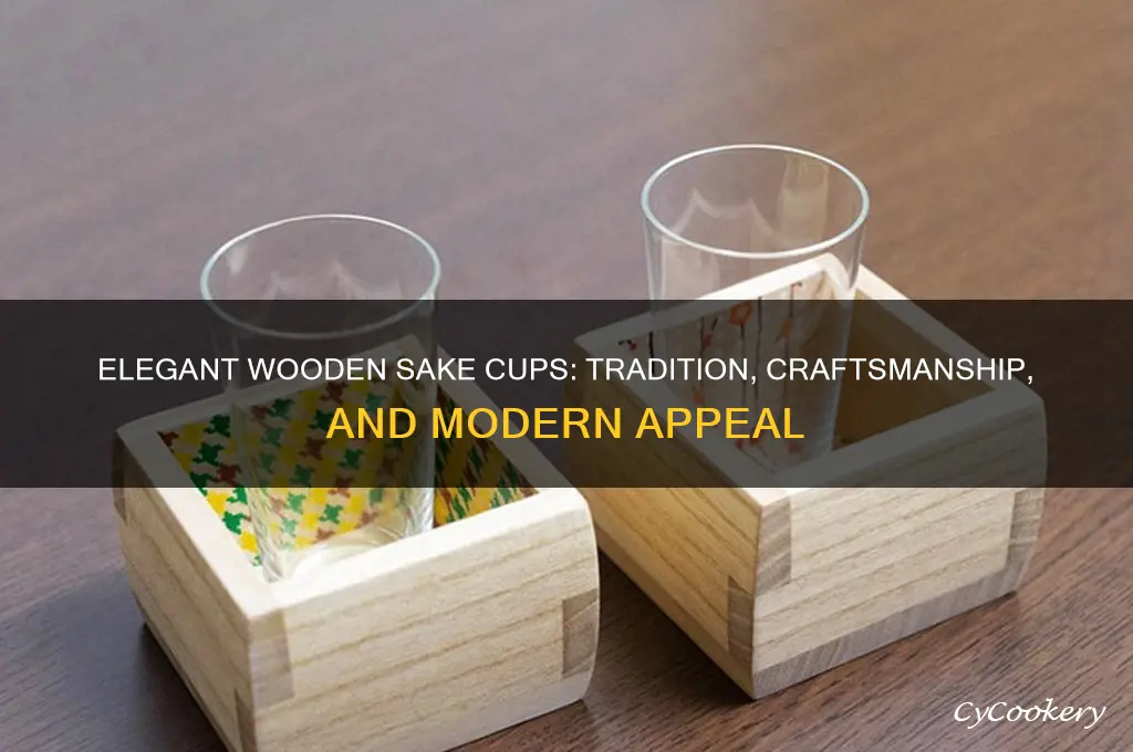 wooden sake cups
