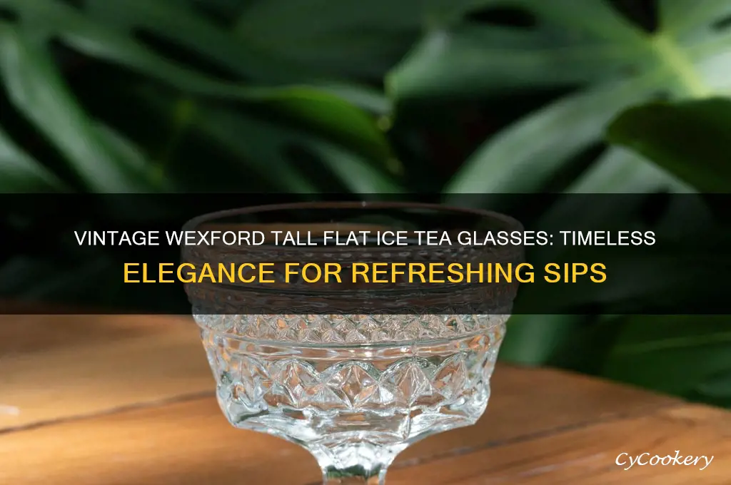 wvintage wexford tall flat ice tea glasses