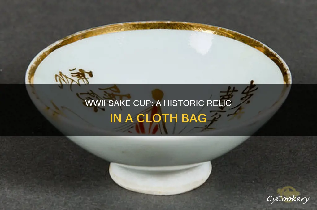 ww11 sake cup with cloth bag