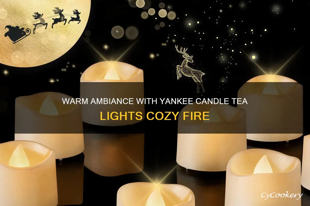 yankee candle tea lights cozy fire